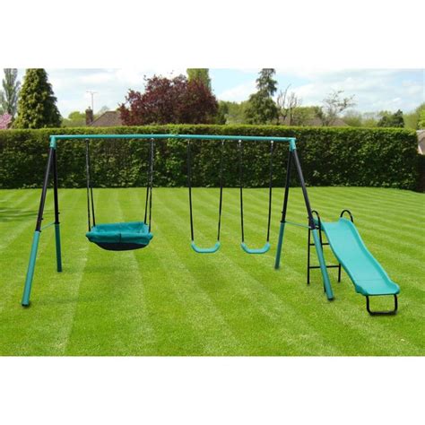 Add an Element of Magic to Your Outdoor Space with a Carpet Metal Swing Set